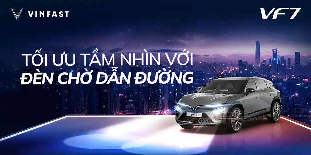 Tối ưu tầm nhìn với đèn chờ dẫn đường Vf7